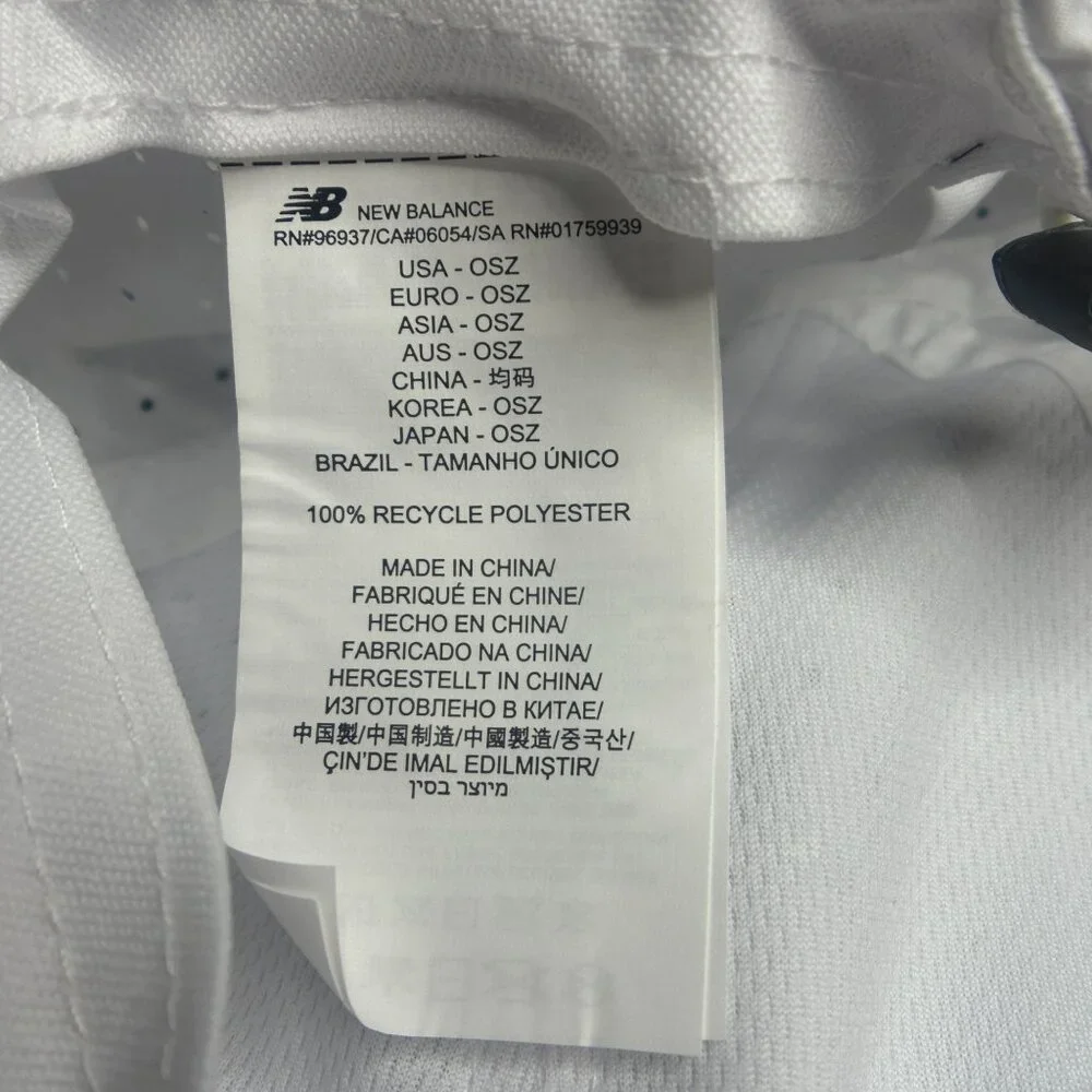 NWT New Balance Men's 6 Panel Pro Run Hat One Size (WHITE) (LAH41002)
